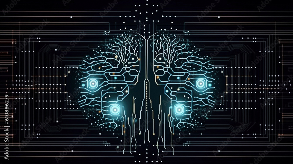 Poster ai generative. artificial intelligence concept