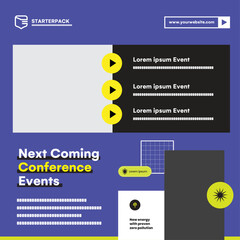 Obraz premium Next Coming Conference Events A4 Flyer Templates