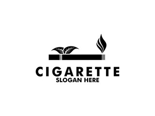 Cigarette logo with Pipe, Tobacco, logo vector . Premium cigar smoke logo design template