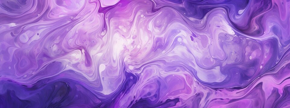 Abstract purple pink marble marbled ink painted painting texture colorful background banner - Color swirls painted splashes Generative AI