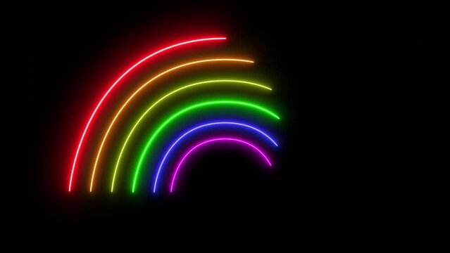 Rainbow symbol of LGBT freedom in pride month