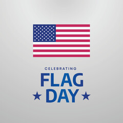national flag day design template for celebration. american flag design. flag illustration. american flag.