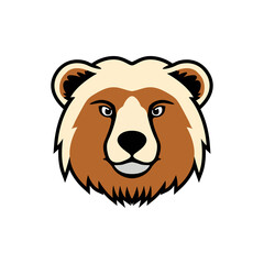 head bear animal mascot logo vector illustration template design