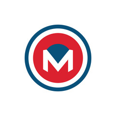 simple letter M company business startup logo vector illustration template design
