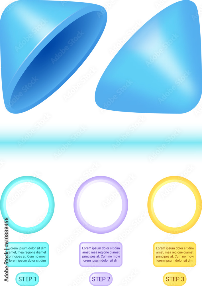 Aufkleber creative colourful infographic chart design element set. abstract vector symbols for infochart with 