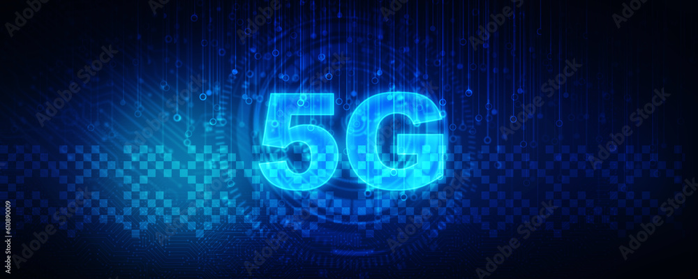 Poster 2d rendering 5g network 5g connection
