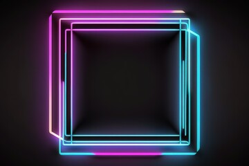 Pink blue lines glowing AI generated.