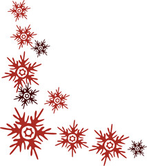 Snowflake corner SVG design element