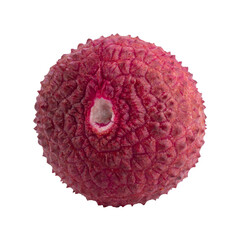Fresh lychee or litchi fruit isolated on transparent background, PNG.
