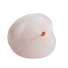Fresh lychee or litchi fruit isolated on transparent background, PNG.