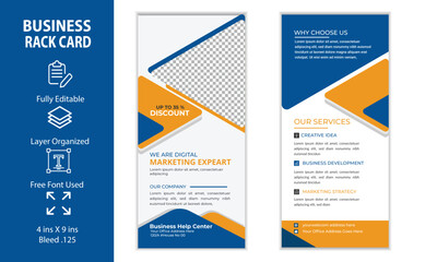 Obraz premium Corporate rack card or dl flyer template Design