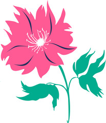 Simple Flower Illustration. SVG design element