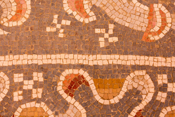 Ancient mosaic of Jerash Gerasa, Jordan historic site