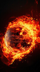 Fiery World: High-Quality Stock Illustration of Global Inferno