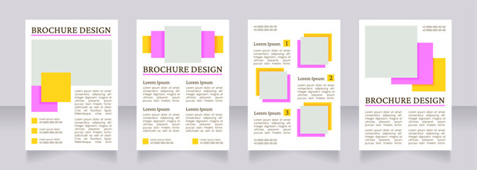 College faculty application blank brochure layout design. Vertical poster template set with empty copy space for text. Premade corporate reports collection. Editable flyer paper pages