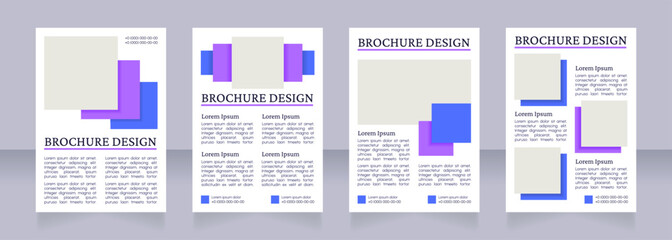 Animal service foundation promo blank brochure layout design. Vertical poster template set with empty copy space for text. Premade corporate reports collection. Editable flyer paper pages