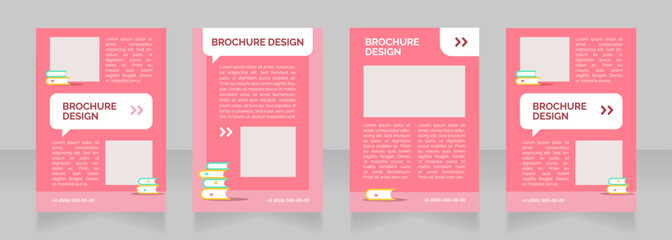 Independent school requirements blank brochure layout design. Vertical poster template set with empty copy space for text. Premade corporate reports collection. Editable flyer paper pages