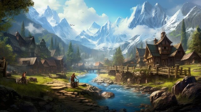 MMORPG game art environment