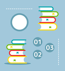 University education infographic chart design element set. Abstract vector symbols for infochart with blank copy spaces. Kit with shapes for instructional graphics. Visual data presentation