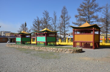 beach hut in the park