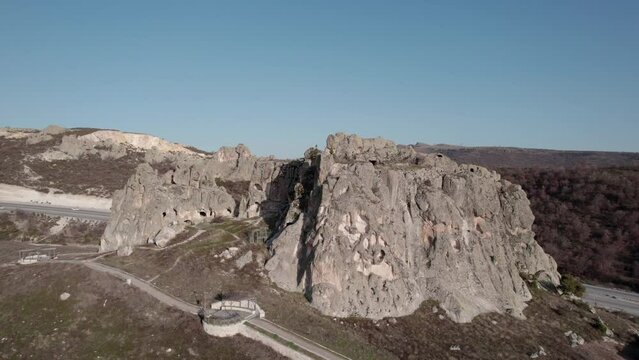 Seydiler Castle and Kirkinler rock settlements, Iscehisar, Afyonkarahisar, Turkey