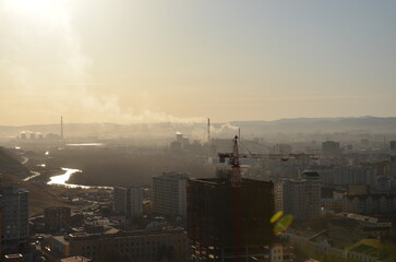 time clouds over the city of Ulaan Baatar