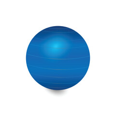 Soft elastic exercise ball for fitness training industry illustration vector