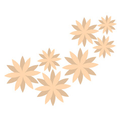 flowers simple flat element vector illustration retro aesthetic