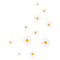 flowers simple flat element vector illustration retro aesthetic