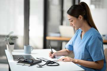 Female nurse doctor Working in a hospital or clinic