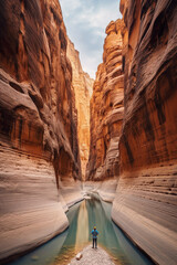 Illustration of spectacular view on a canyon