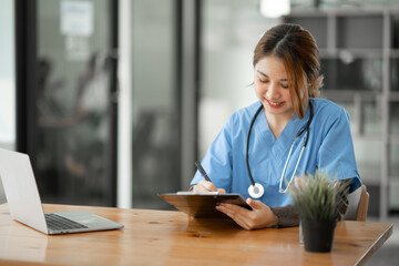 Female nurse doctor Working in a hospital or clinic