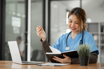 Female nurse doctor Working in a hospital or clinic