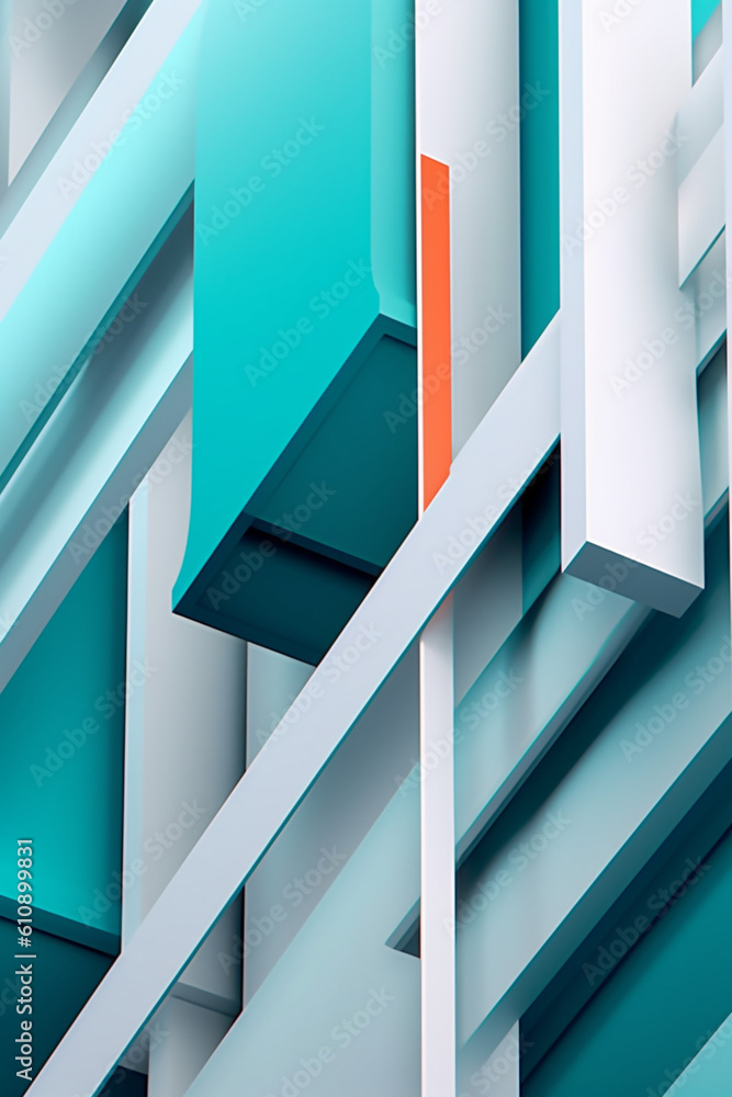 Aufkleber A minimalist abstract painting with clean lines and a limited color palette, evoking a sense of clarity and purity in its depiction of energy.  Generative AI technology.