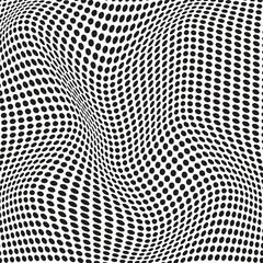 abstract seamless black polka dot wave pattern art for wallpaper, background etc.