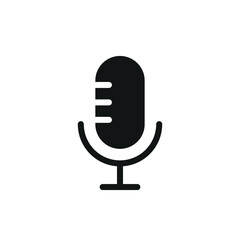 microphone sign symbol vector glyph icon