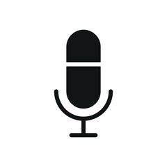 microphone sign symbol vector glyph icon