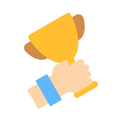 Success flat icon for marketing, fulfillment, prosperity, accomplishment, progress, achievement logo	