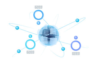 Web application creation infographic chart design template. Browser program. Abstract vector infochart with blank copy spaces. Instructional graphics with 3 step sequence. Visual data presentation