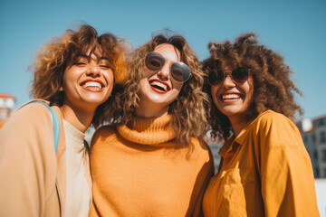 Obraz premium group of friends having fun. Generative AI