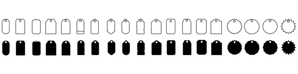 Price vector icon set. tag illustration sign collection. Sales symbol or logo.