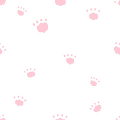 Fototapeta na wymiar (pink) Cat Footprints