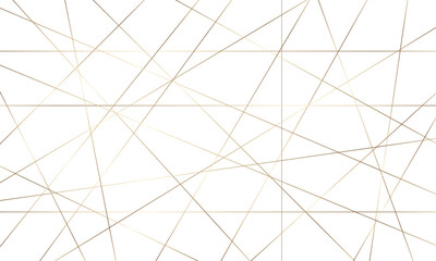 Bright golden chaotic lines on white background ilustration