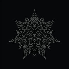 snowflake on a black background