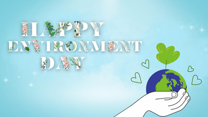 Happy environment Day  text  poster , Template , theme 