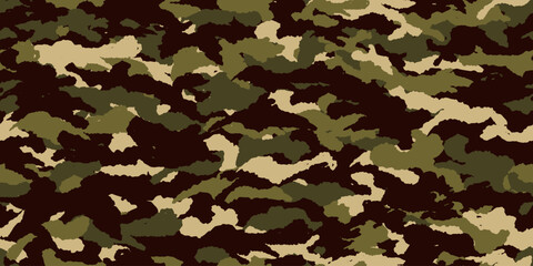 Camouflage background. Seamless pattern.Vector. 迷彩パターン テクスチャ 背景素材
