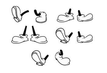 set of vintage cartoon character legs