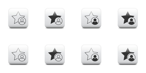 Human talent icon. Best employee concept with star and man. Vector illustration.