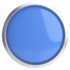 3D circle button. Empty button. 3D illustration.