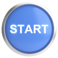 Start button. 3D button. 3D illustration.
